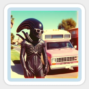 1990s Alien Costume Sticker